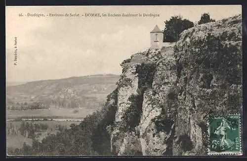 AK Domme, les Rochers dominant la Dordogne