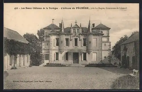 AK Péchère, Le Château, Les Beaux Châteaux de la Dordogne près du Bugue, Commune de Limeuil