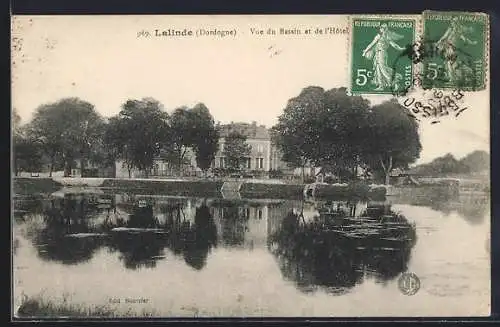 AK Lalinde, Vue du Bassin et de l`Hôtel de Ville