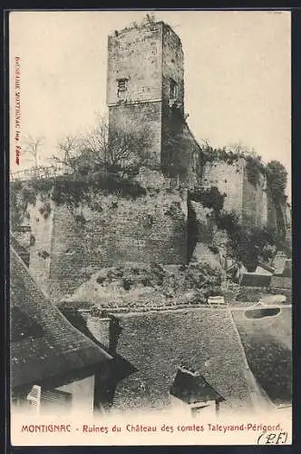 AK Montignac, Ruines du Château des comtes Talleyrand-Périgord