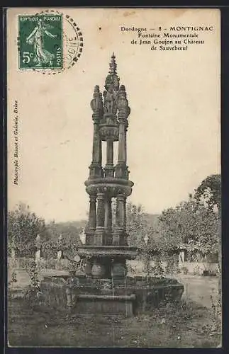 AK Montignac, Fontaine Monumentale de Jean Goujon au Château de Sauvebœuf