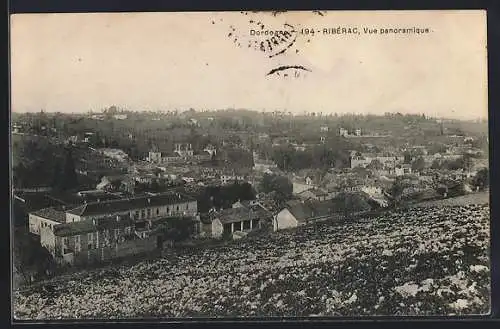 AK Ribérac, Vue panoramique