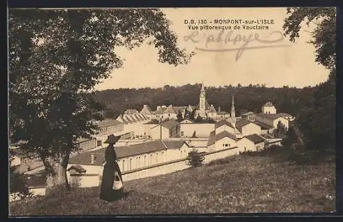 AK Monpont-sur-l`Isle, Vue pittoresque de Vauclaire