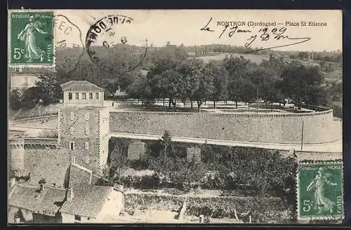 AK Nontron, Place St Étienne et ses environs verdoyants