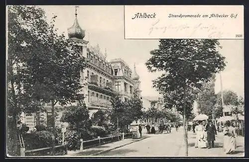 AK Ahlbeck / Ostseebad, Strandpromenade am Ahlbecker Hof