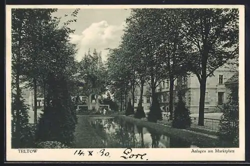 AK Teltow, Marktplatz mit Anlagen