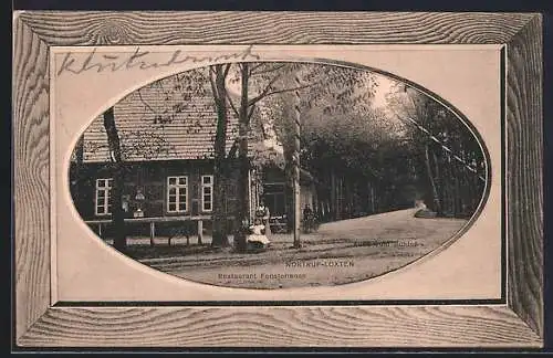 AK Nortrup-Loxten, Restaurant Fenstermann, Allee zum Schloss, Passepartout