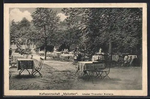 AK Münster /Westf., Café Maikotten v. Theodor Notarp, Gartenansicht