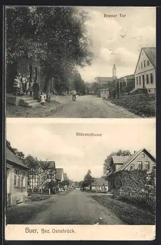 AK Buer /Osnabrück, Bremer Tor und Stüvenstrasse