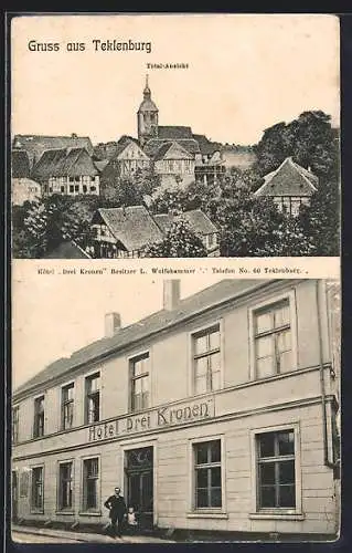 AK Tecklenburg, Hotel Drei Kronen von L. Wulfekammer