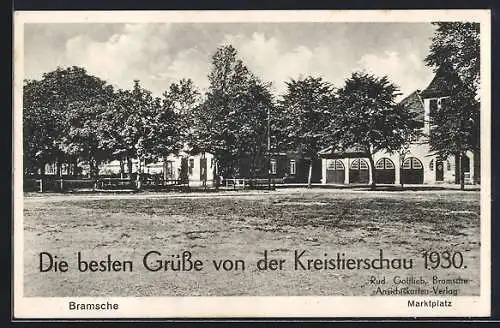 AK Bramsche, Kreistierschau 1930, Marktplatz