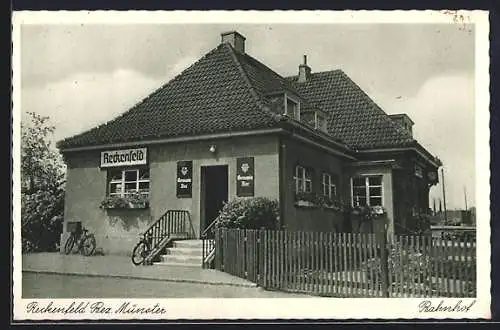 AK Reckenfeld /Münster, Partie am Bahnhof