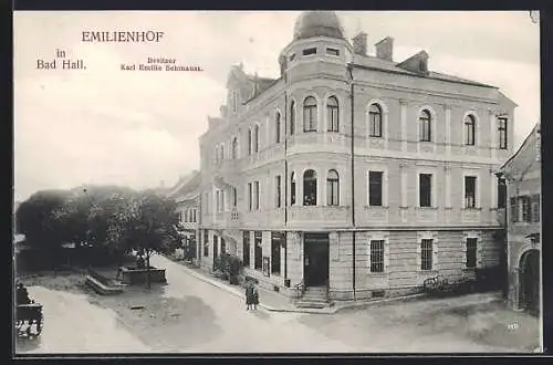 AK Bad Hall, Gasthaus Emilienhof v. Karl Emilie Schmauss