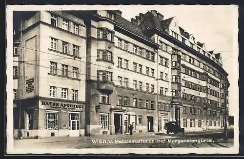 AK Wien, Metzleinsthaler Hof Margaretengürtel und Haydn-Apotheke