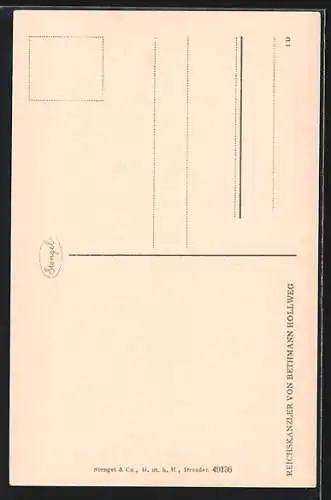Künstler-AK Portrait Reichskanzler von Bethmann Hollweg