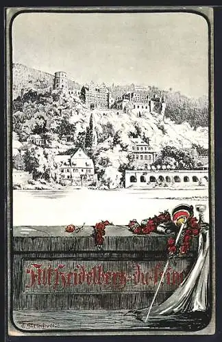 AK Alt Heidelberg / Neckar, Gesamtansicht