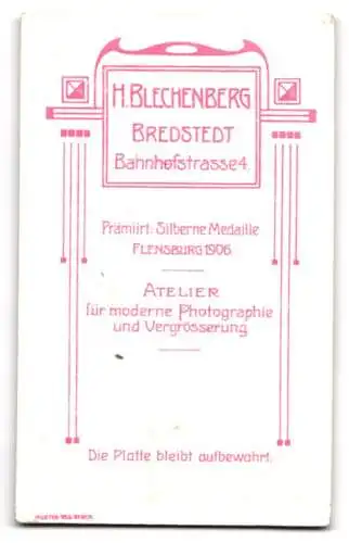 Fotografie H. Blechenberg, Bredstedt, Bahnhofstrasse 4, Portrait eines Paares