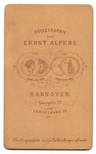 Fotografie Ernst Alpers, Hannover, Georgstr. 17, Porträt eines Mannes