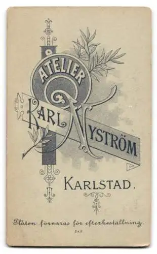 Fotografie Karl Nyström, Karlstad, Porträt eines Mannes