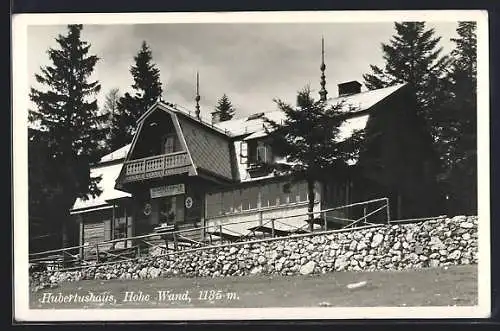 AK Hubertushaus /Hohe Wand, Vorderansicht