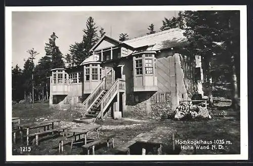 AK Hochkogelhaus /Hohe Wand, Berghütte mit Garten