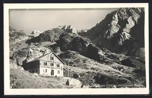 AK Muttekopfhütte, Berghütte mit Hinterem Plattein