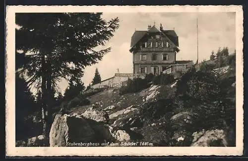 AK Stubenberghaus auf dem Schöckel, Berghütte mit Umgebung