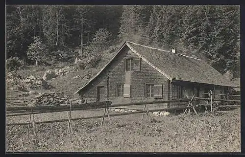 AK Naturfreundehütte im Trebstal, Berghütte