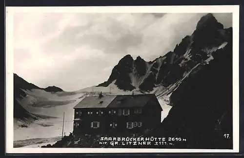 AK Saarbrückerhütte, Berghütte mit Gr. Litzner