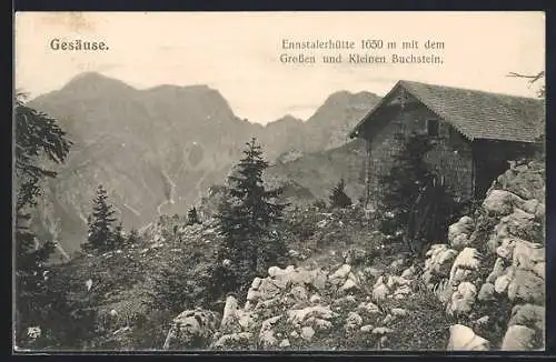 AK Ennstalerhütte, Berghütte im Gesäuse mit dem Grossen und Kleinen Buchstein