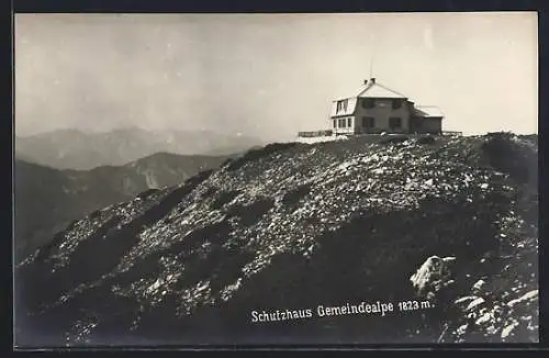 AK Schutzhaus Gemeindealpe, Berghütte mit Panorama