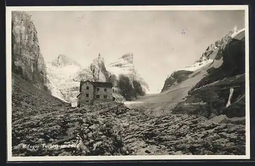 AK Rifugio Tuchett, Berghütte mit Panorama