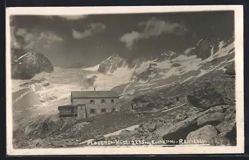 AK Plauener-Hütte, Berghütte mit Kuchelmoos und Reichenspitze