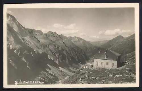 AK Greizerhütte, Berghütte mit Panorama