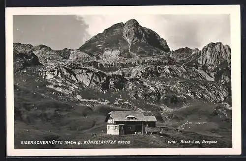 AK Biberacherhütte, Berghütte gegen Künzelspitze