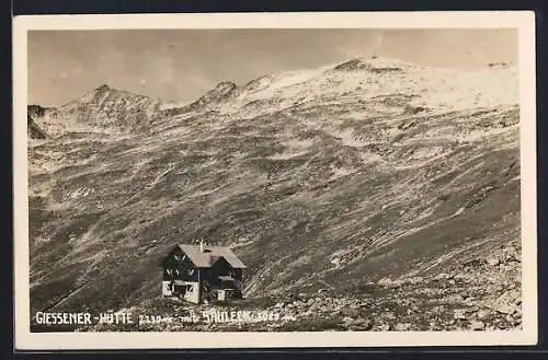 AK Giessener-Hütte, Berghütte mit Säuleck