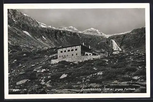 AK Osnabrückhütte, Berghütte gegen Fallbach