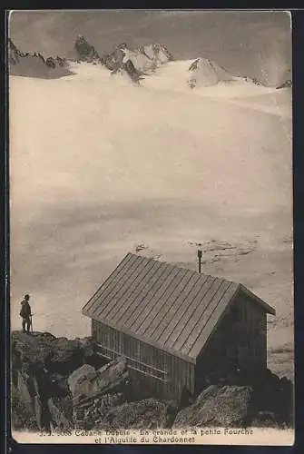 AK Cabane Dupuis, La grande et la petite Fourche et l`Aiguille du Chardonnet