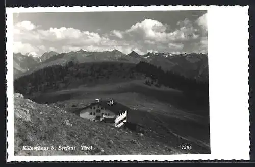 AK Kölnerhaus b. Serfaus, Ansicht gegen die Alpen