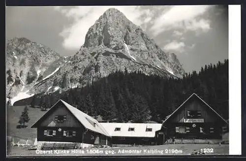 AK Oberst Klinke Hütte, Ansicht gegen Admonter Kalbling