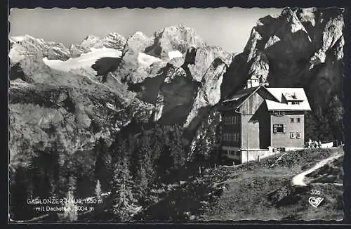 AK Gablonzer Haus, Ansicht mit Dachstein