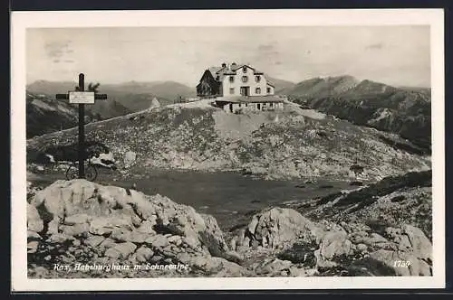 AK Habsburghaus, Berghütte mit Schneealpe