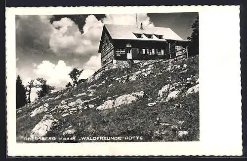 AK Waldfreunde-Hütte, Ansicht am Obersberg