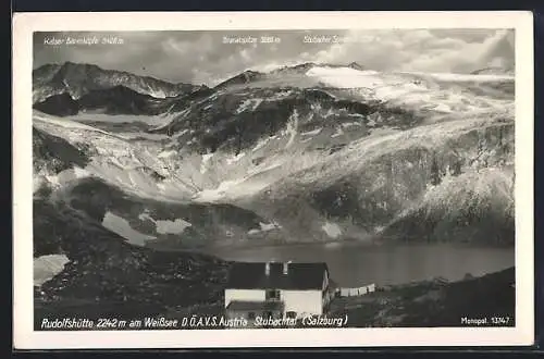 AK Rudolfshütte /Stubachtal, Ansicht mit dem Weisssee