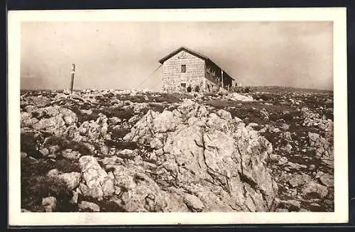 AK Fischerhütte /Kaiserstein, Ansicht auf felsigem Plateau