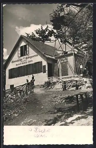 AK Rudolf Prokschhütte /Pfaffstättnerkogel, Berghütte und Aussichtsplattform