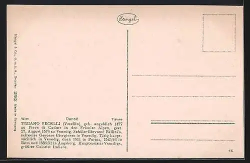 Künstler-AK Stengel & Co. Nr. 29763: Danaé, Geldstücke regnen auf eine nackte Frau nieder, Erotik