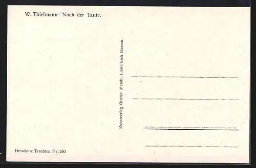 Künstler-AK W. Thielmann: Hessische Familie nach der Taufe