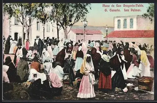 AK Las Palmas, Gran Canaria, Plaza de San Gregorio-Telde