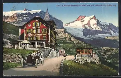 AK Klausen-Passhöhe, Hotel Klausen-Passhöhe mit Scheerhorn